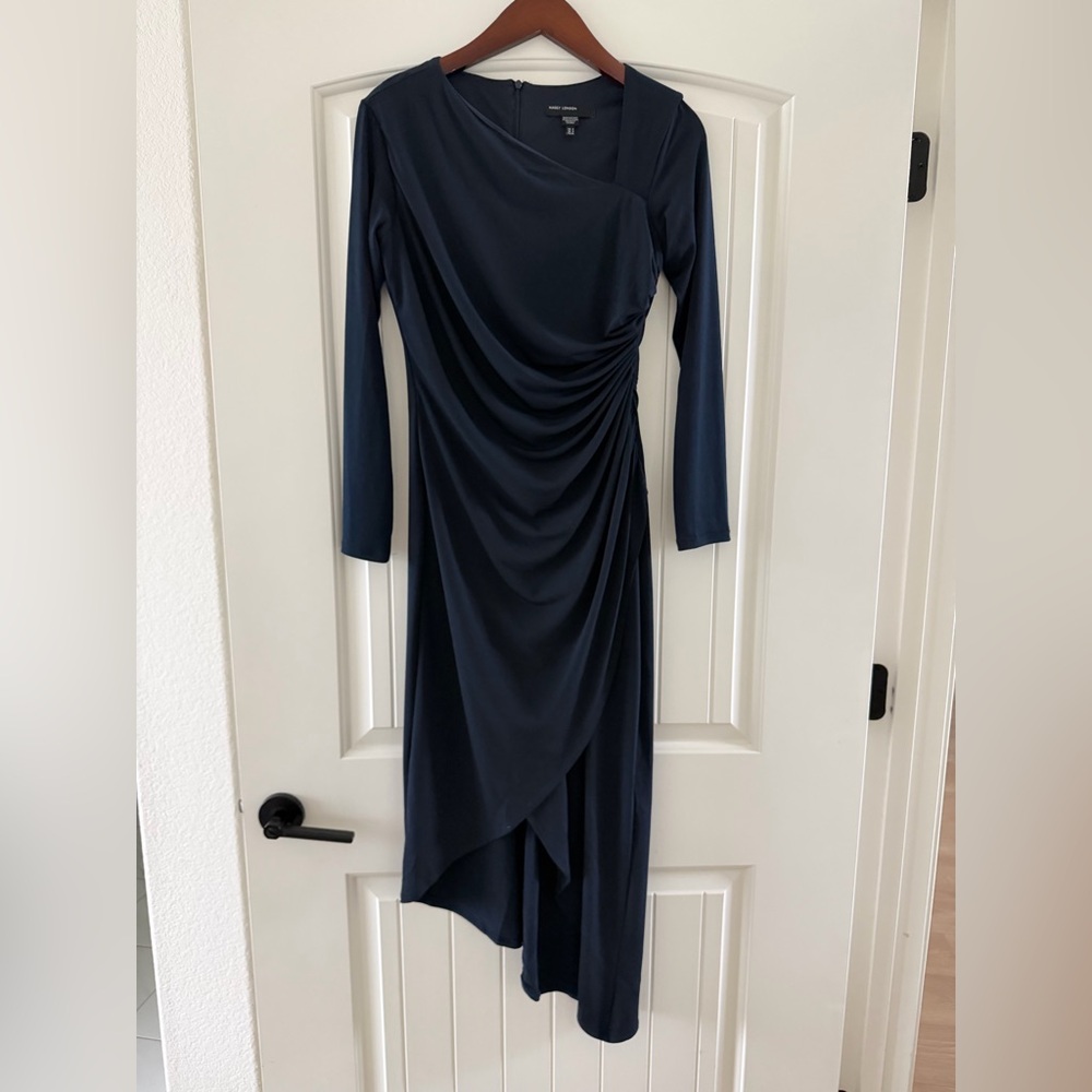Maggy London Midnight Blue Asymmetrical Dress
